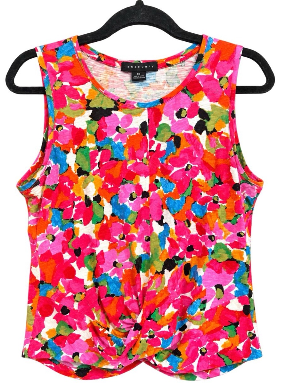 Sanctuary Floral Twist Front Sleeveless Top Size XS